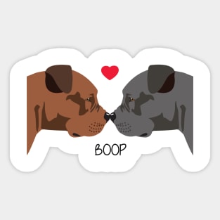 Pitbull Dog Boop I Love You Sticker